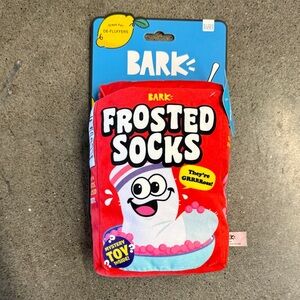 Bark Frosted Socks Red Dog Toy
